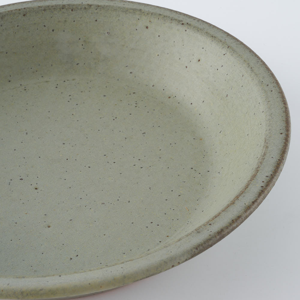 作家　長谷川哲也　浅鉢21cm(緑青)