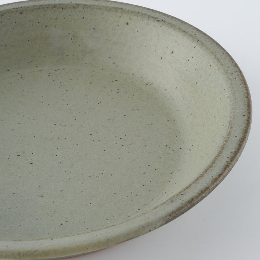 作家　長谷川哲也　浅鉢21cm(緑青)