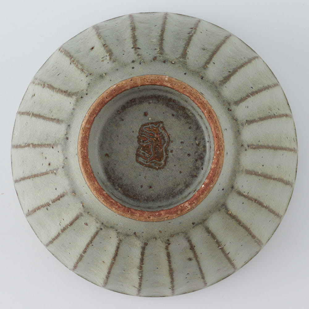 作家　長谷川哲也　お茶碗(緑青)