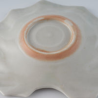 作家　前田麻美　灰青釉 石蕗の葉 四寸皿