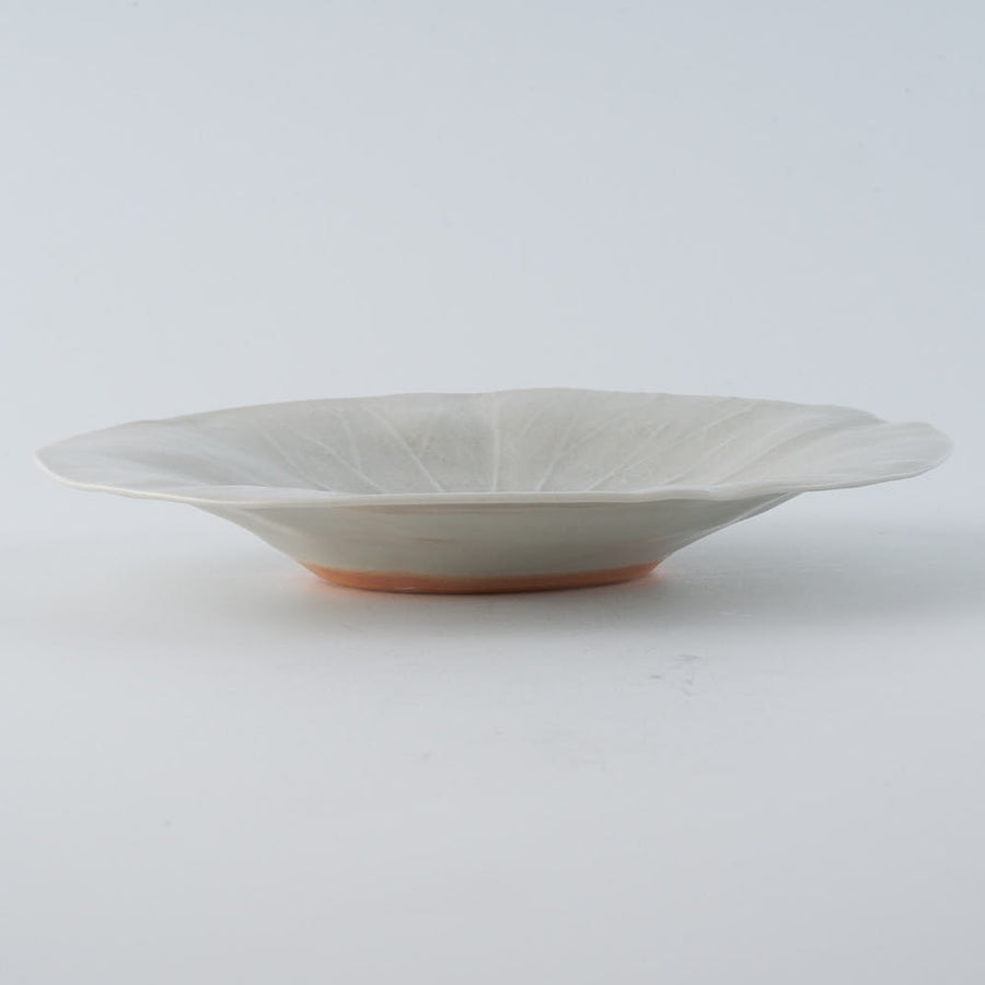 作家　前田麻美　灰青釉 蓮の葉 六寸皿 作家　前田麻美 陶磁器作家もの