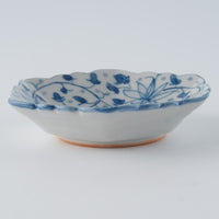 作家　前田麻美　染付 花唐草 豆皿 作家　前田麻美 陶磁器作家もの