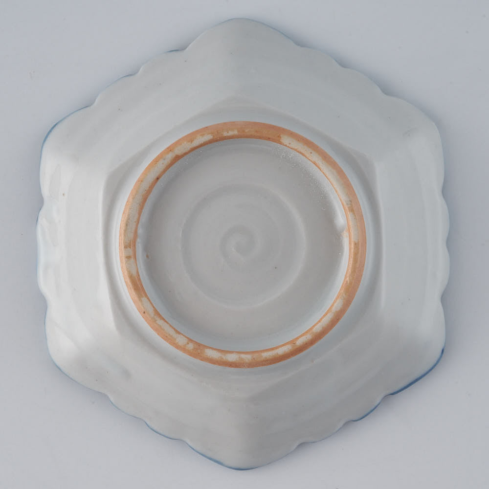 作家　前田麻美　染付 花唐草 豆皿 作家　前田麻美 陶磁器作家もの