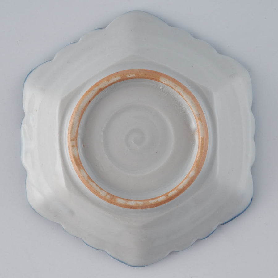 作家　前田麻美　染付 花唐草 豆皿 作家　前田麻美 陶磁器作家もの