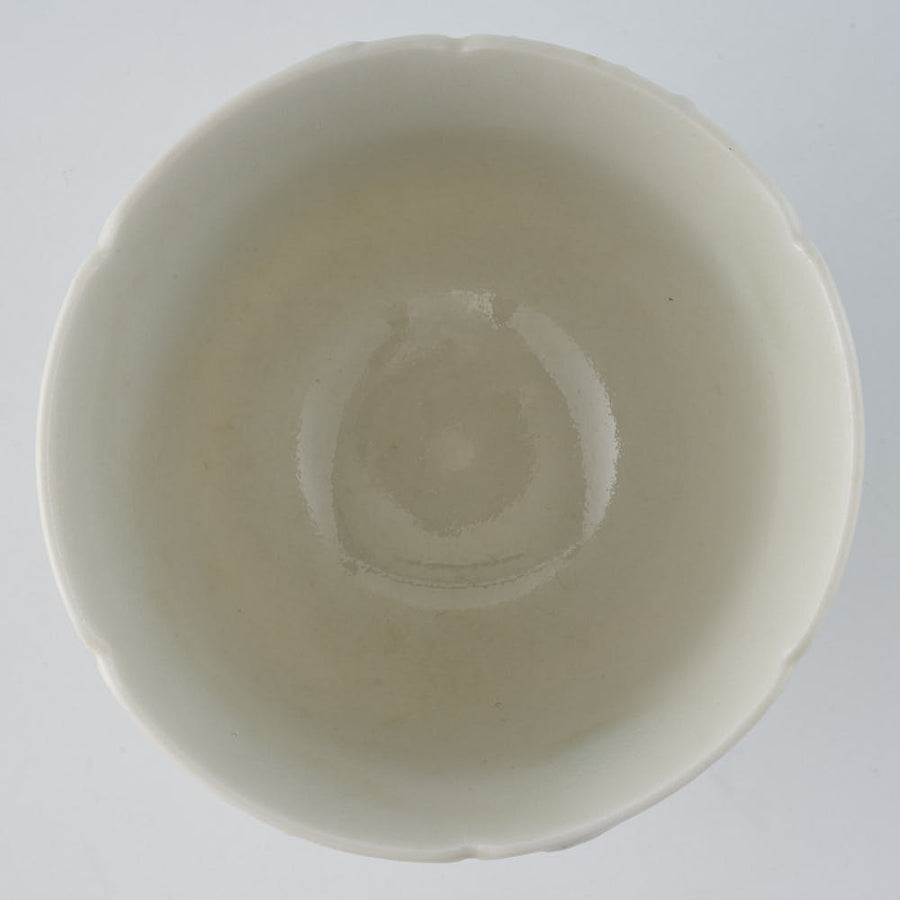 作家　前田麻美　灰青釉 花七宝 杯 作家　前田麻美 陶磁器作家もの