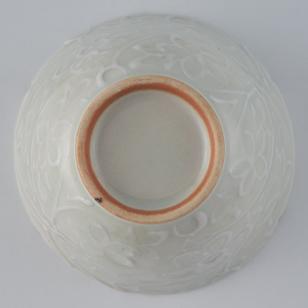 作家　前田麻美　灰青釉 花七宝 杯 作家　前田麻美 陶磁器作家もの