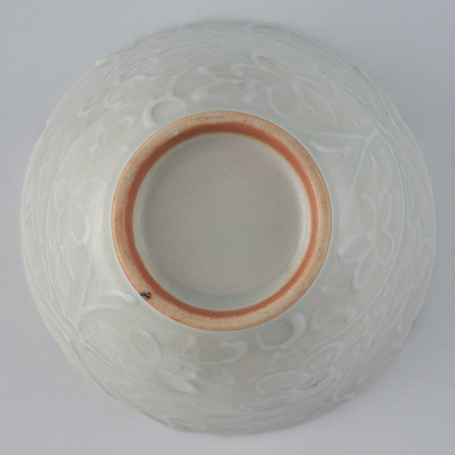 作家　前田麻美　灰青釉 花七宝 杯 作家　前田麻美 陶磁器作家もの