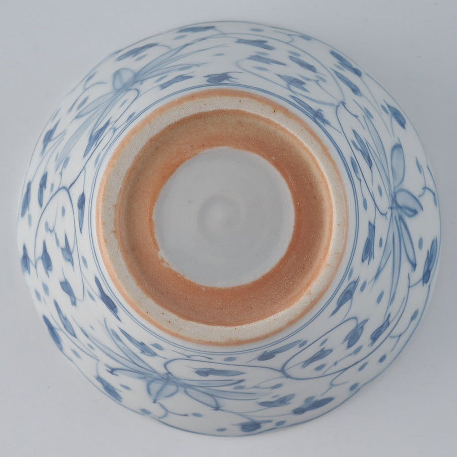作家　前田麻美　染付 花唐草 蕎麦猪口 作家　前田麻美 陶磁器作家もの