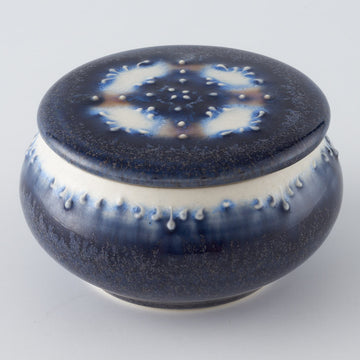 作家　佐藤美季　蓋物(紺)