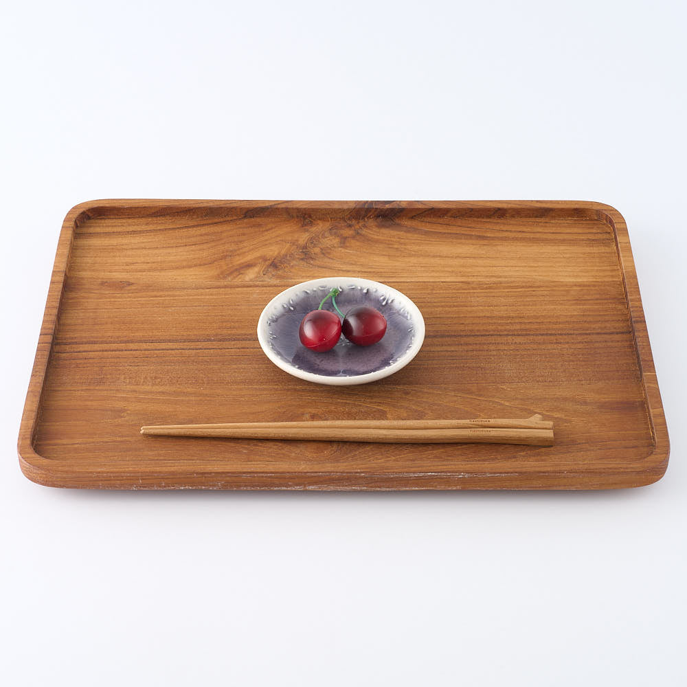 作家　佐藤美季　3寸小皿(紫)