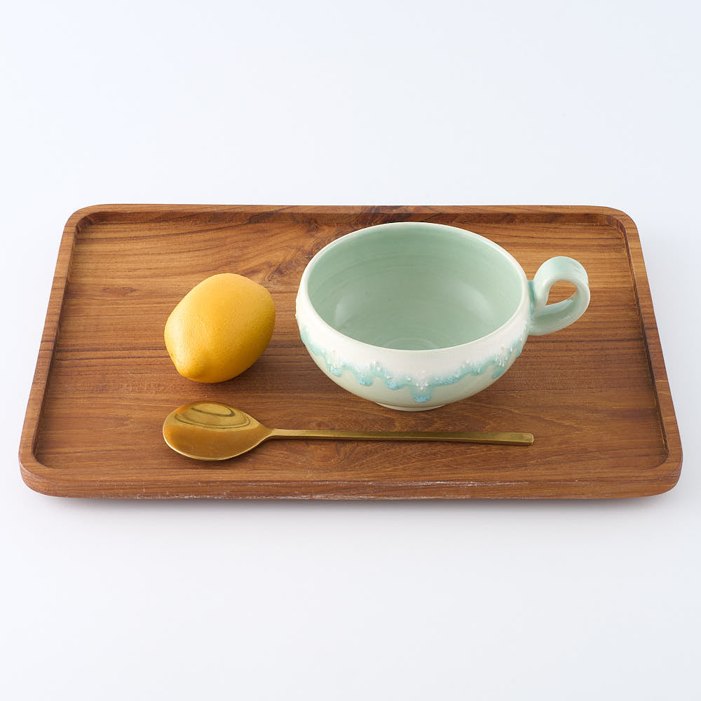 作家　佐藤美季　スープマグ(グリーン)