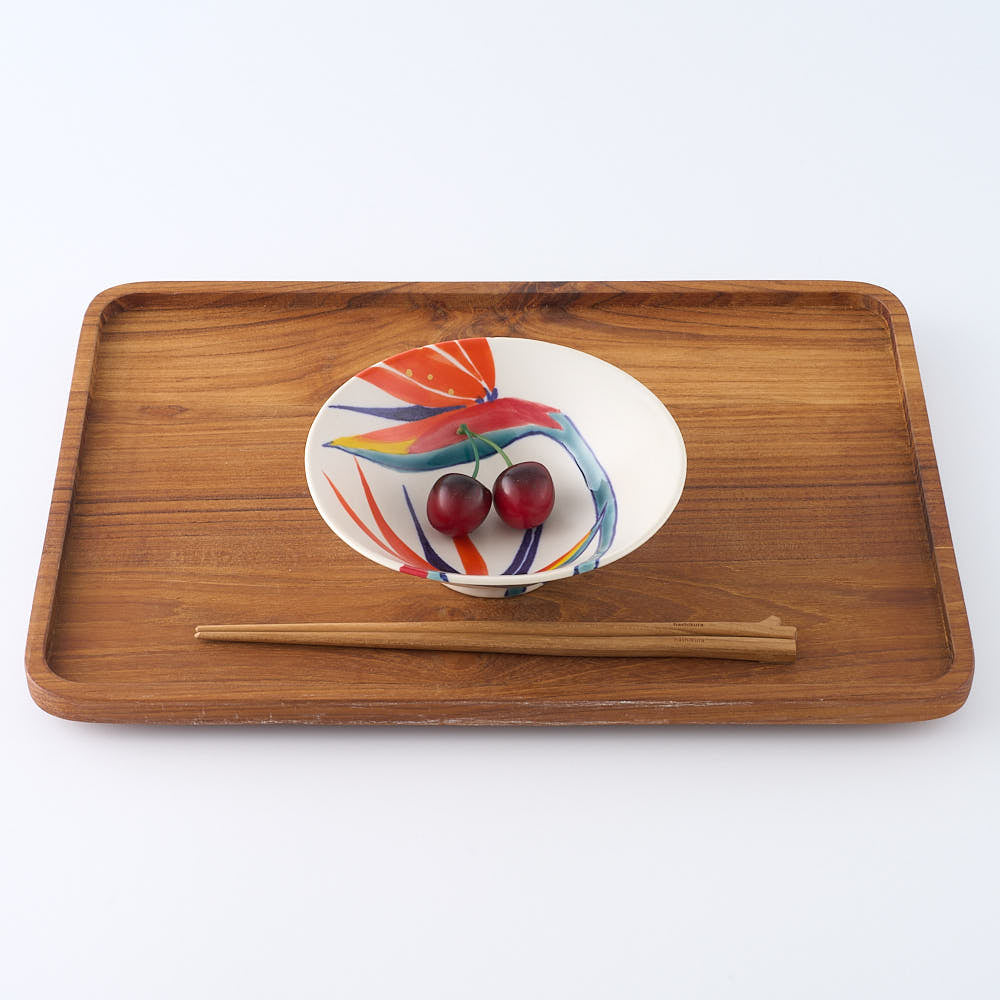 作家　武田朋己　碗（小）　極楽鳥花