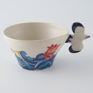 作家　武田朋己　スープカップハーフ　かもめ　2025