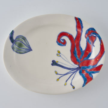 作家　武田朋己　おやつプレート　グロリオサ