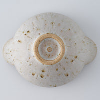 作家　住田文生　マット釉（胡麻）耳付き鉢　大