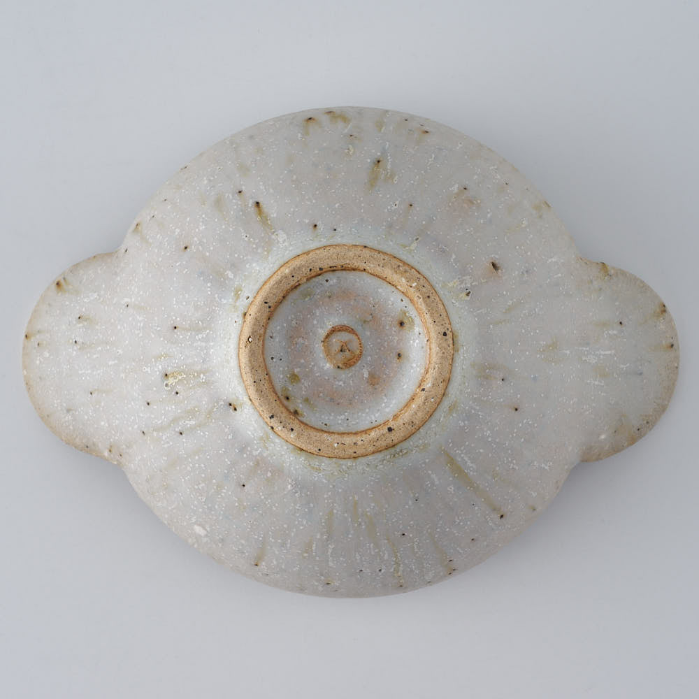 作家　住田文生　マット釉（胡麻）耳付き鉢　小