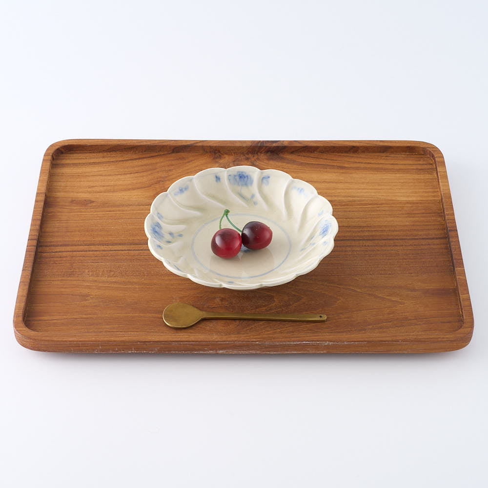 作家　鈴木まどか　安南捻型五寸浅鉢