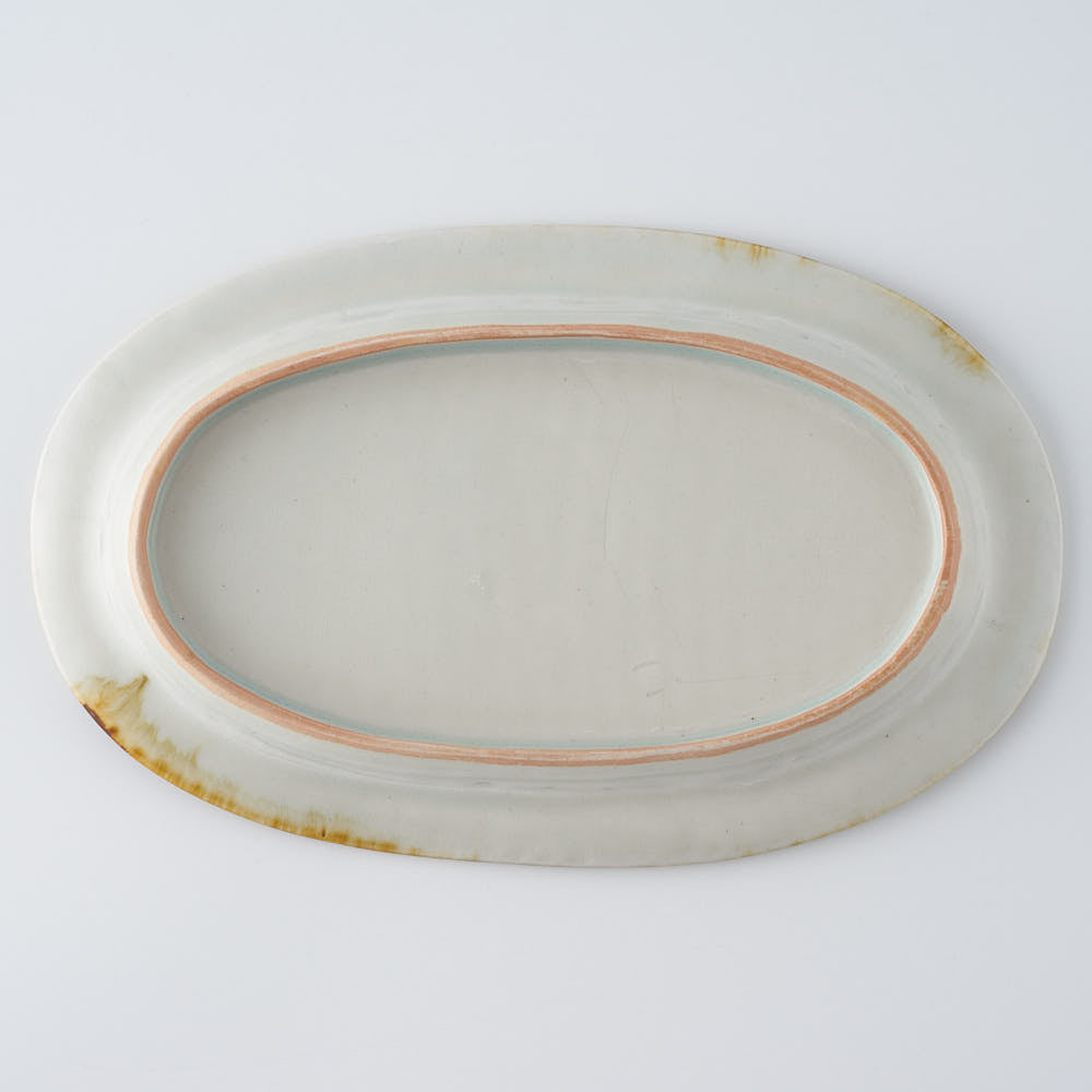 作家　鈴木まどか　安南彫花紋オーバル大皿