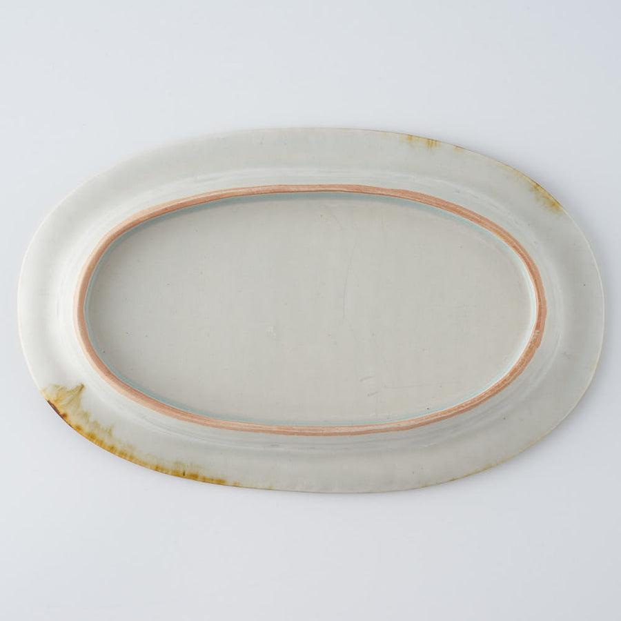 作家　鈴木まどか　安南彫花紋オーバル大皿