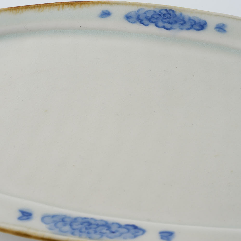 作家　鈴木まどか　安南彫花紋オーバル大皿