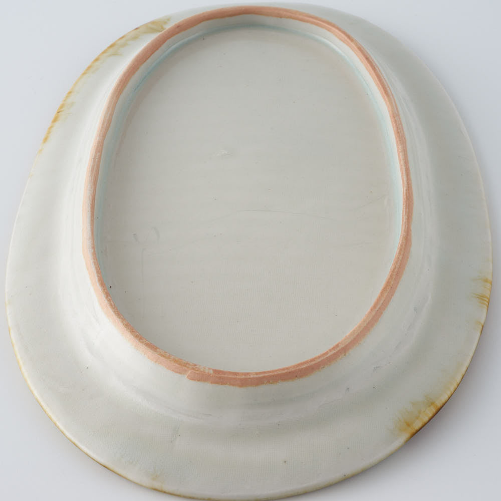 作家　鈴木まどか　安南彫花紋オーバル大皿