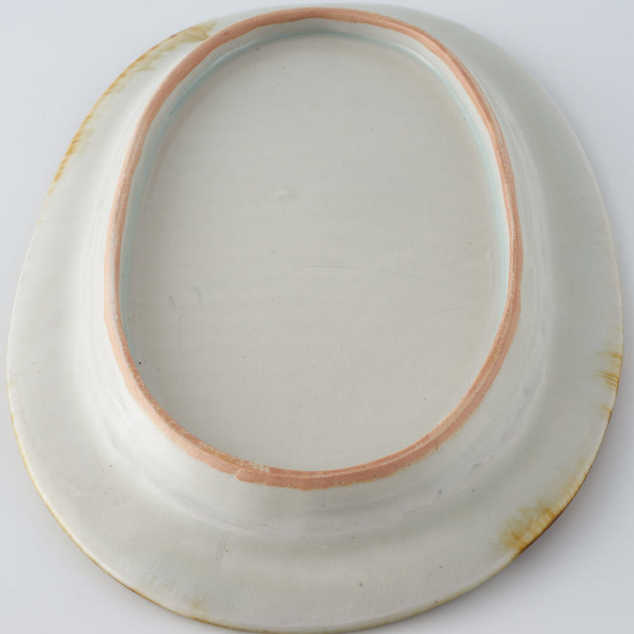 作家　鈴木まどか　安南彫花紋オーバル大皿