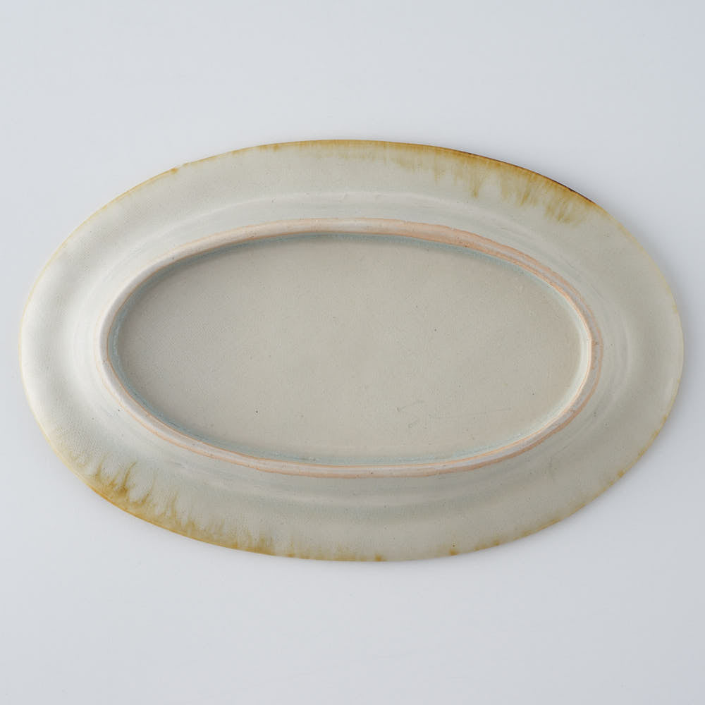 作家　鈴木まどか　安南彫花紋オーバル中皿