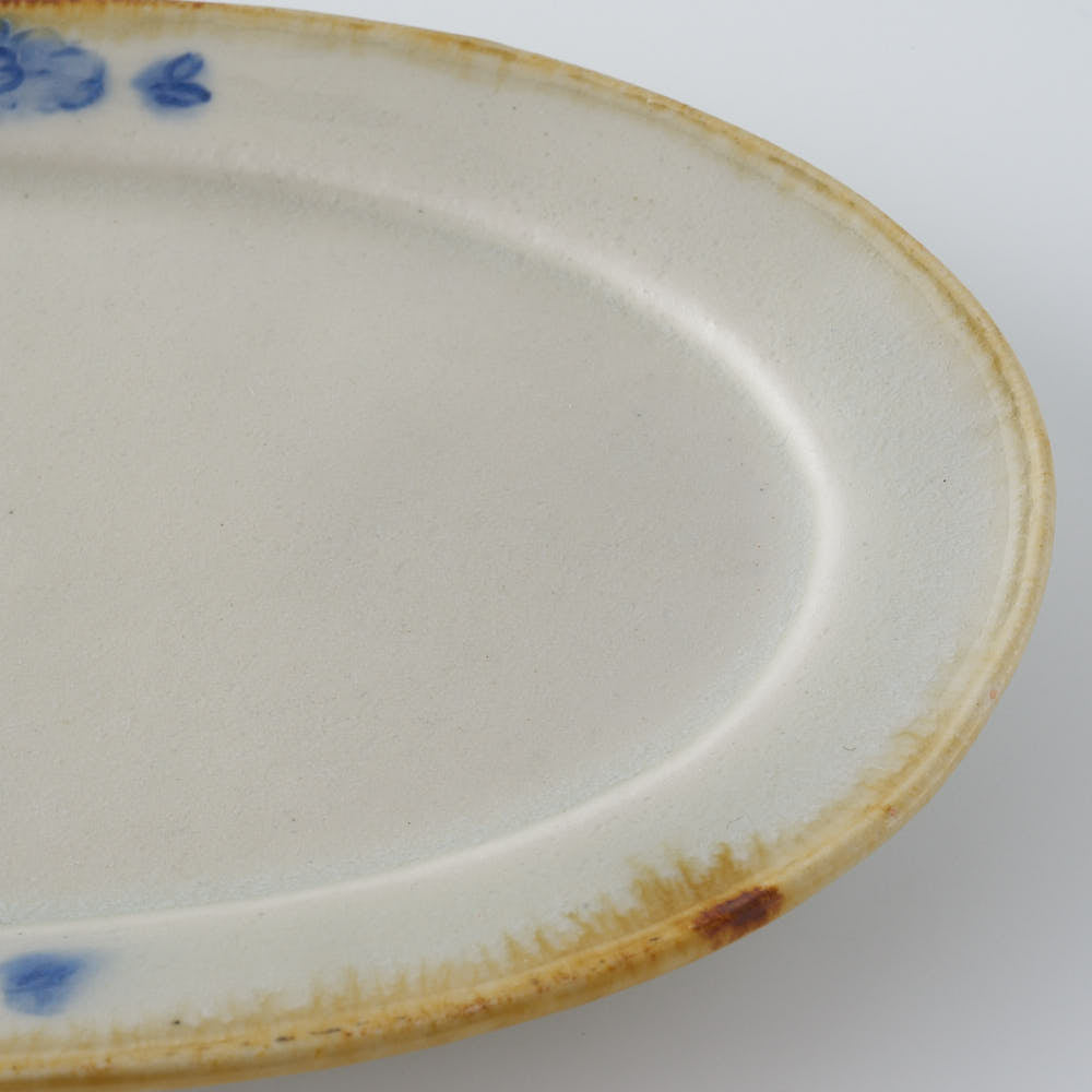 作家　鈴木まどか　安南彫花紋オーバル中皿