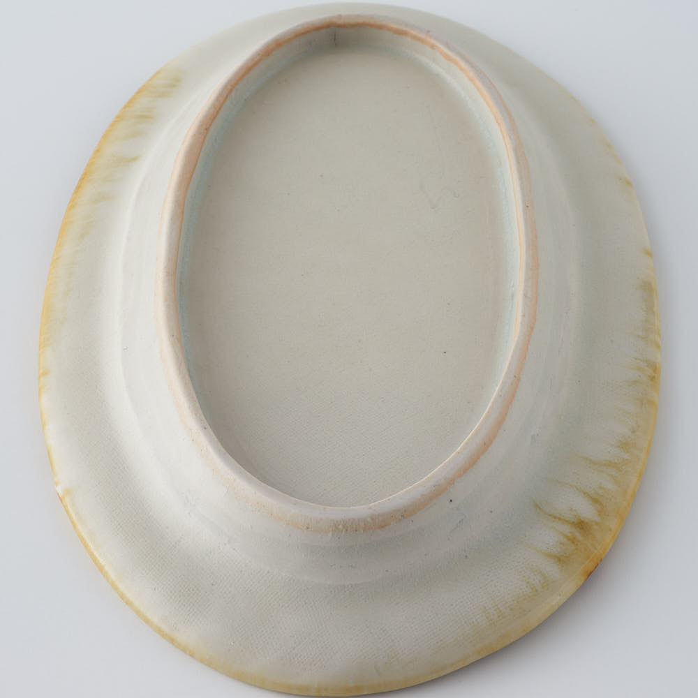 作家　鈴木まどか　安南彫花紋オーバル中皿