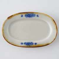 作家　鈴木まどか　安南彫花紋オーバル小皿