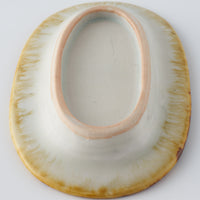 作家　鈴木まどか　安南彫花紋オーバル小皿