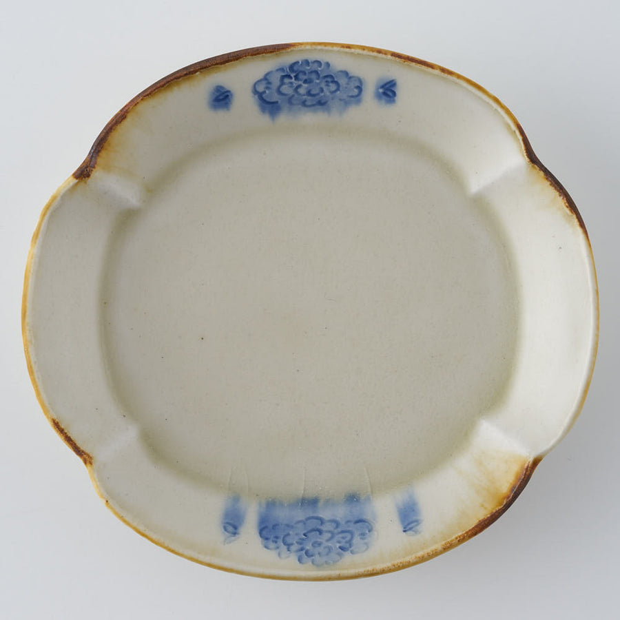 作家　鈴木まどか　彫花紋木瓜小皿