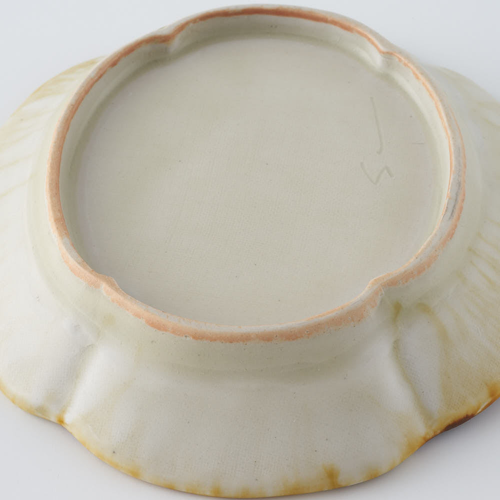 作家　鈴木まどか　彫花紋木瓜小皿