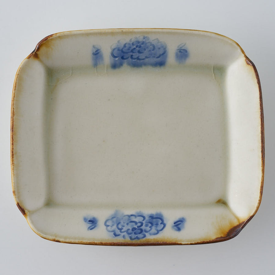 作家　鈴木まどか　彫花紋四方小皿