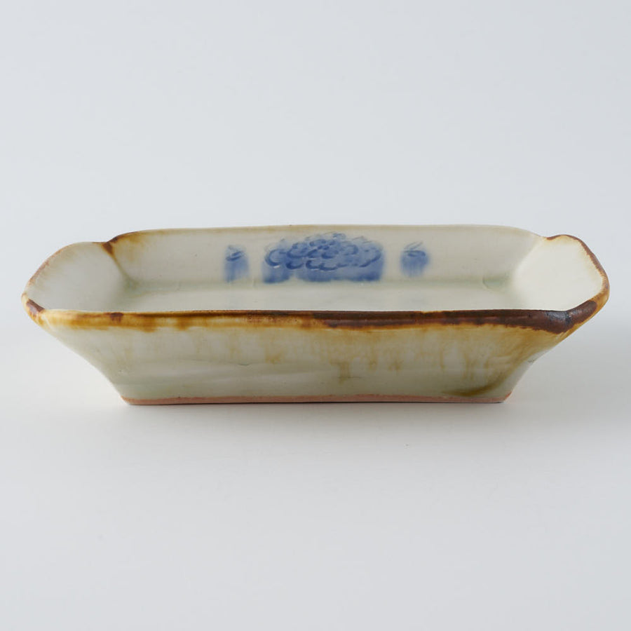 作家　鈴木まどか　彫花紋四方小皿