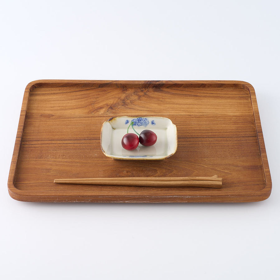 作家　鈴木まどか　彫花紋四方小皿