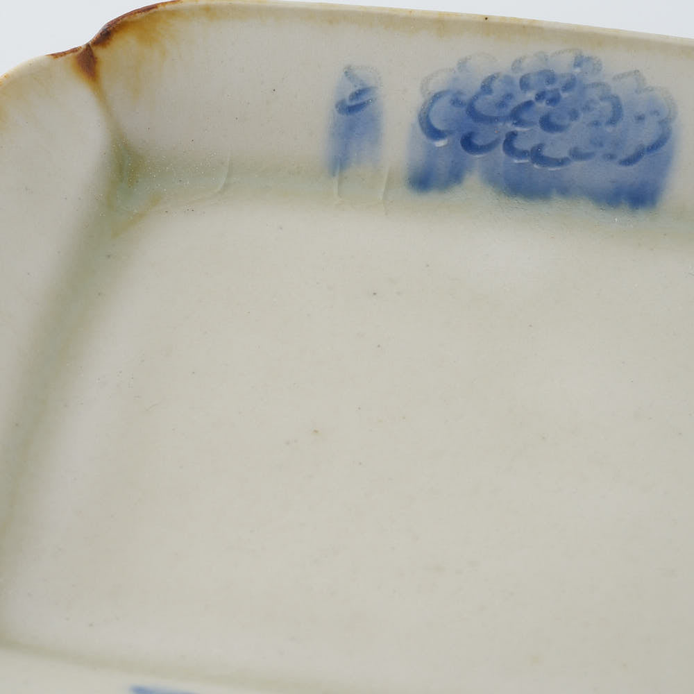 作家　鈴木まどか　彫花紋四方小皿