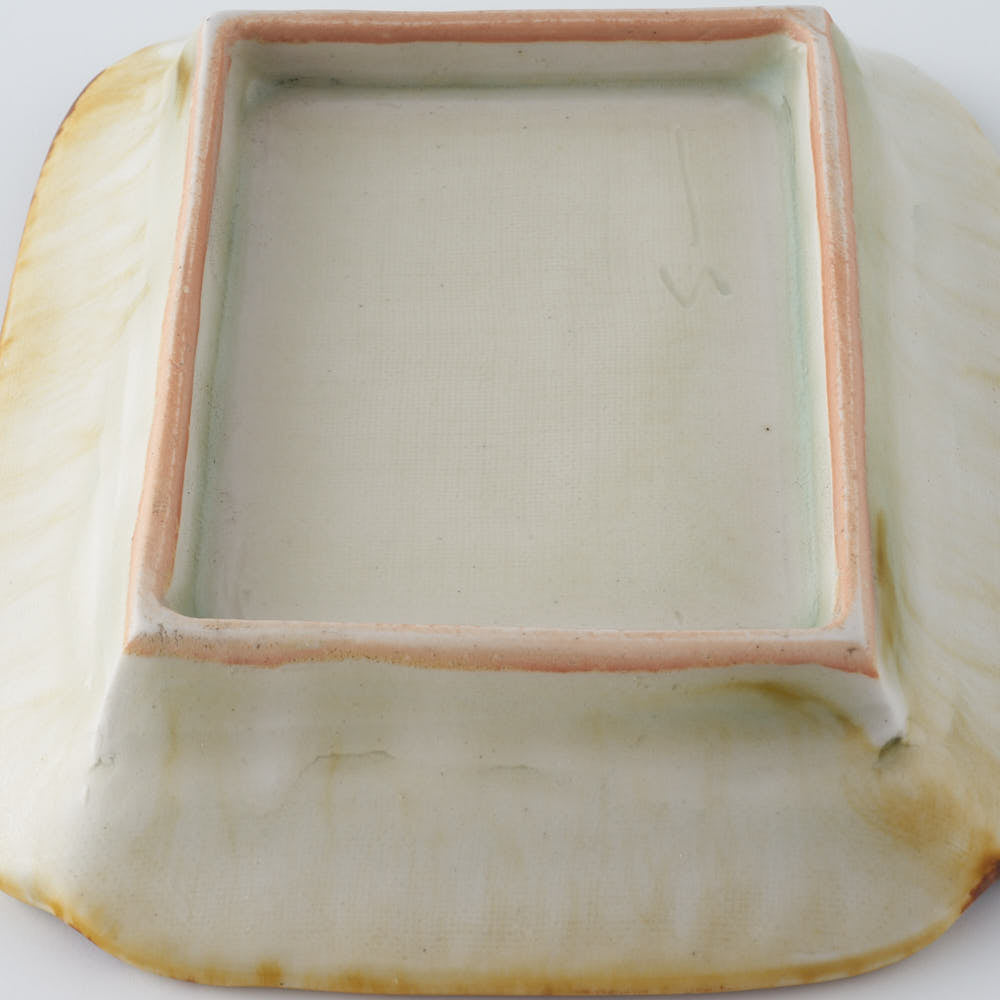 作家　鈴木まどか　彫花紋四方小皿