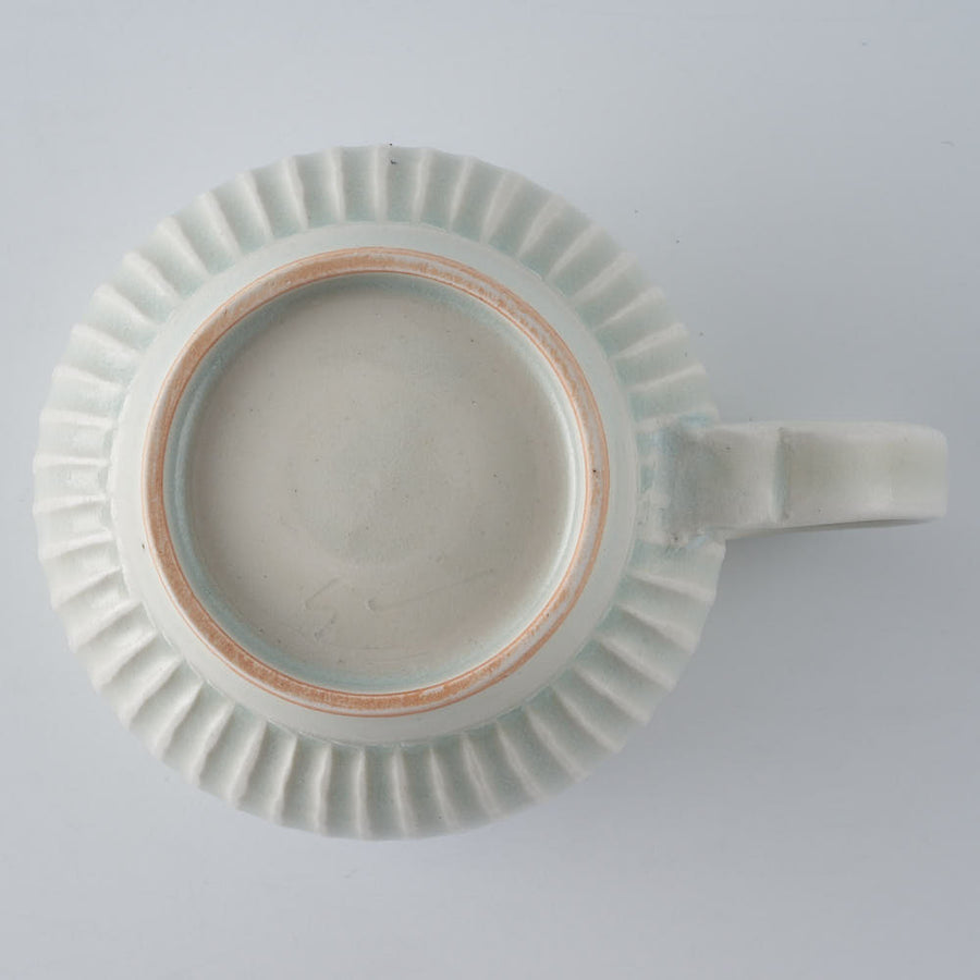 作家　鈴木まどか　彫花紋鎬マグ