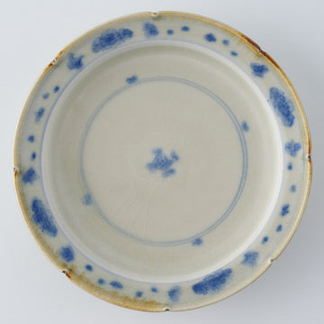 作家　鈴木まどか　安南彫花紋五寸リム皿