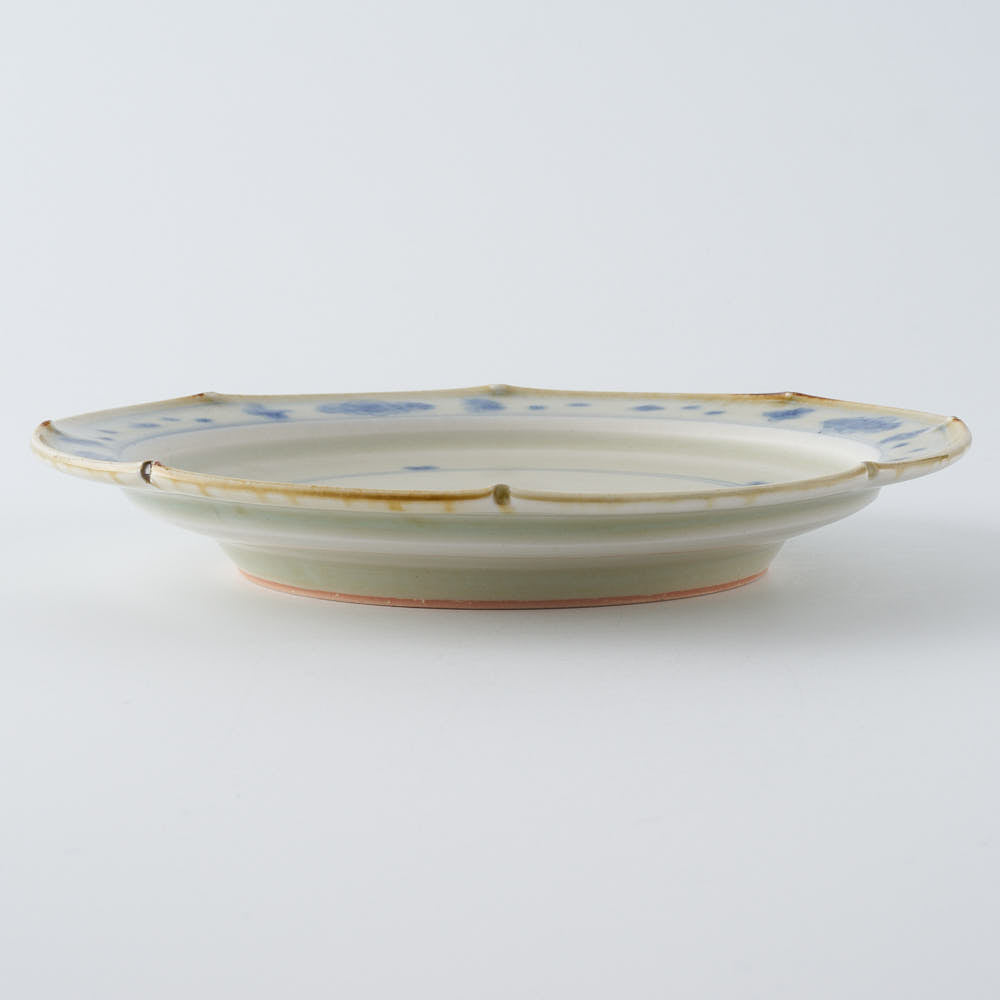 作家　鈴木まどか　安南彫花紋五寸リム皿