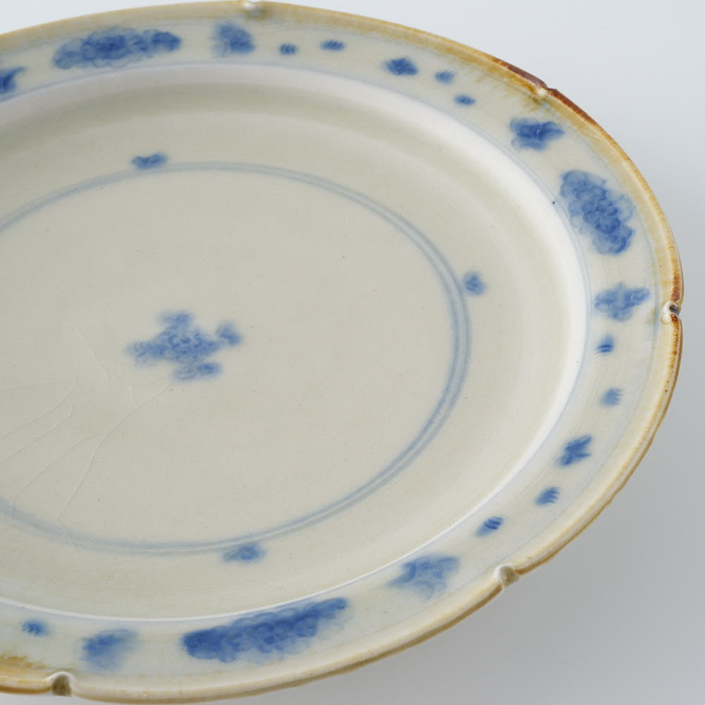 作家　鈴木まどか　安南彫花紋五寸リム皿