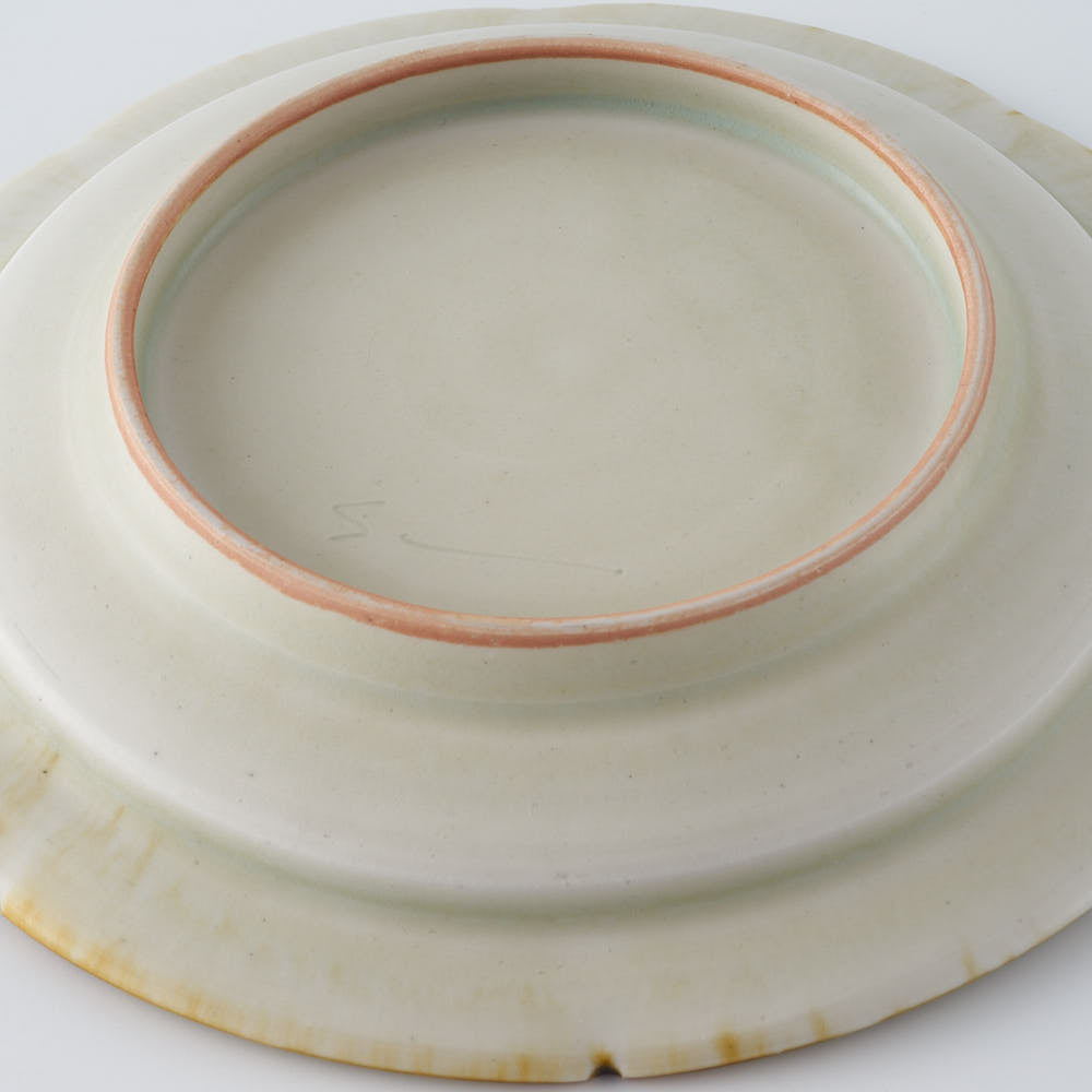 作家　鈴木まどか　安南彫花紋五寸リム皿