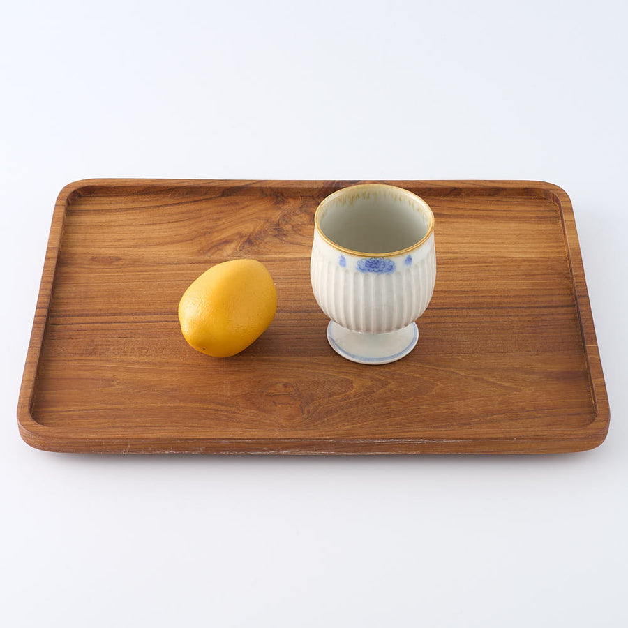 作家　鈴木まどか　彫花紋鎬足付杯