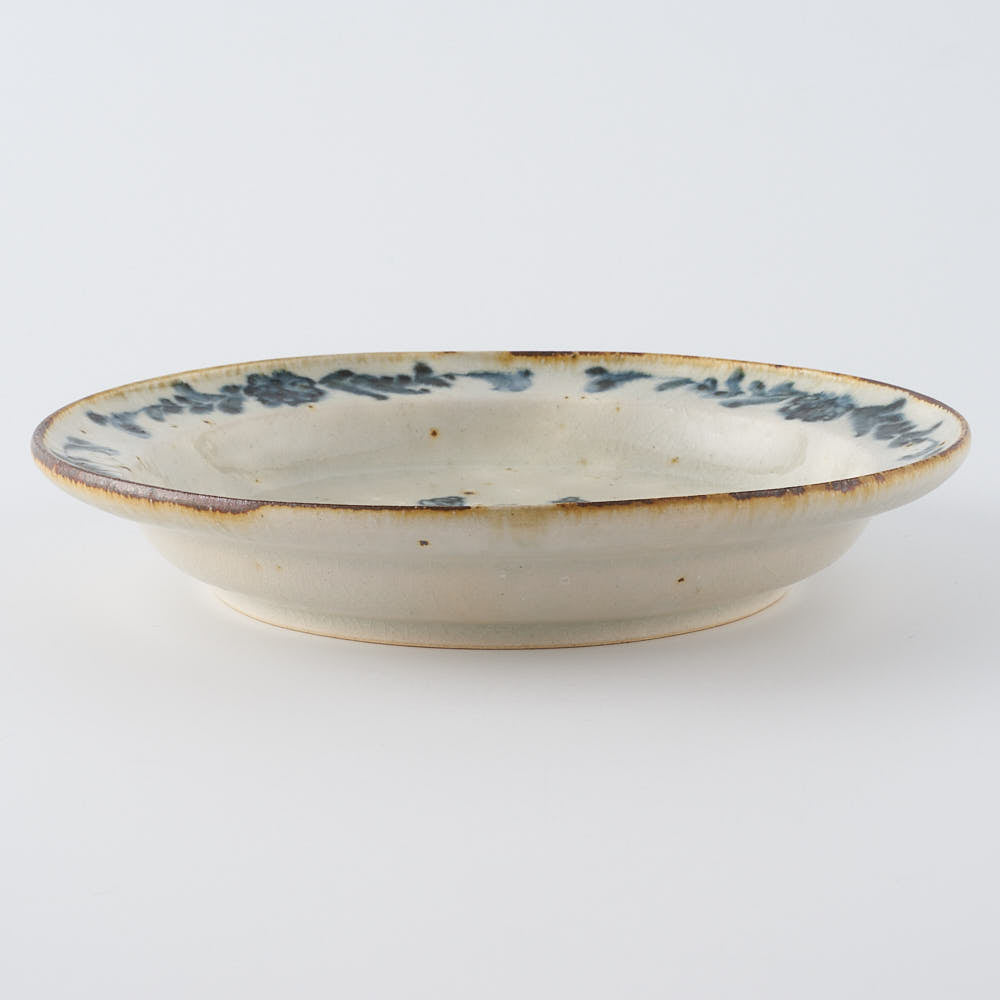 作家　市野吉記　安南手　リム浅皿（デルフト）19