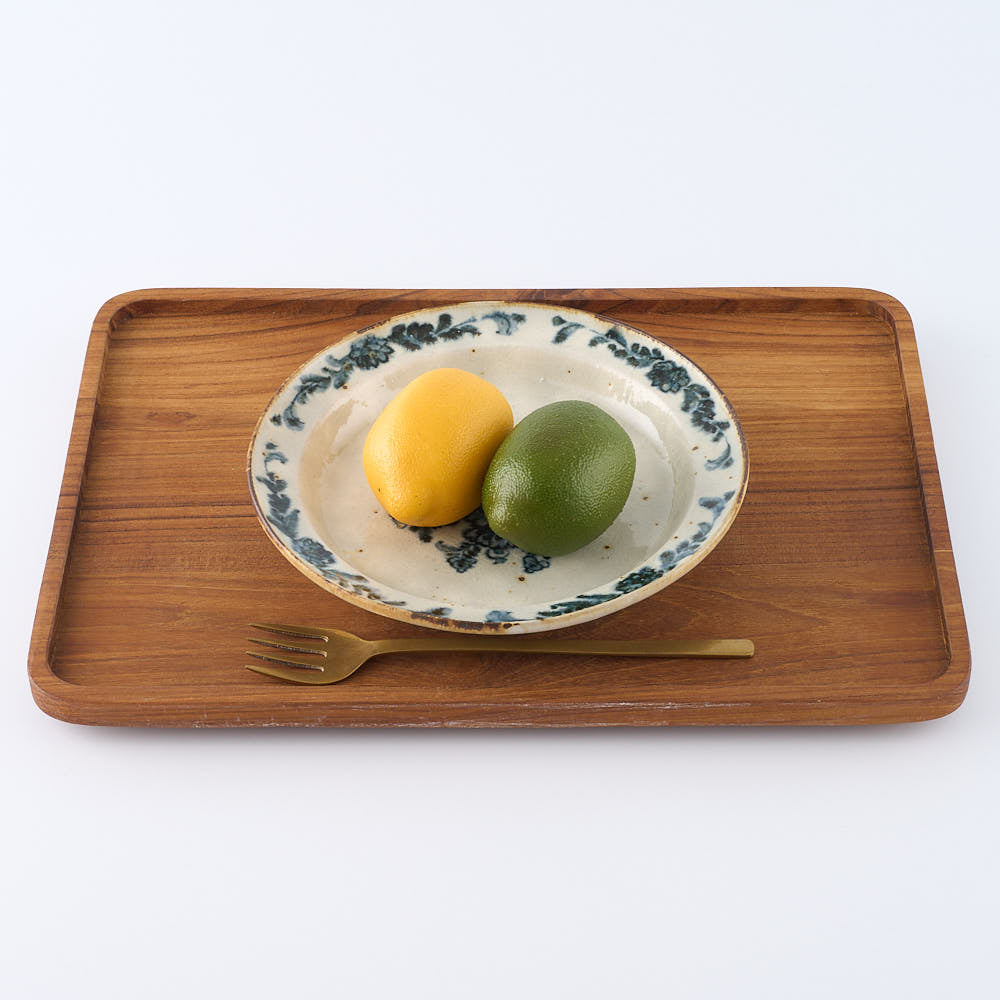 作家　市野吉記　安南手　リム浅皿（デルフト）19