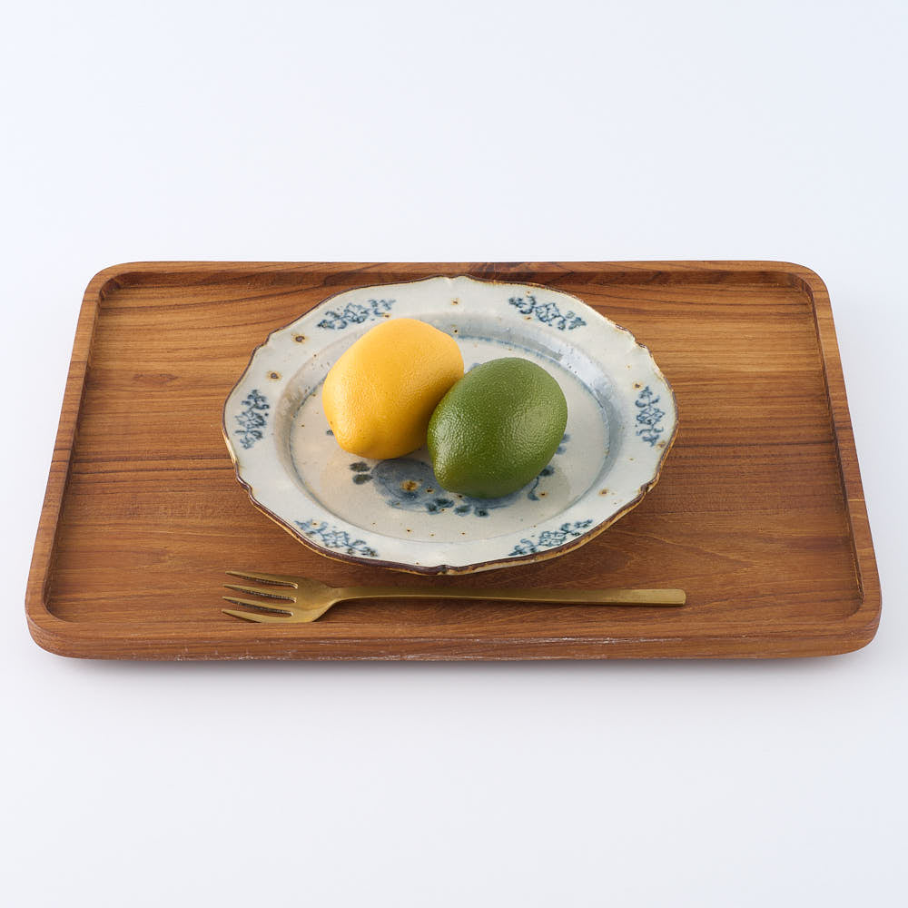 作家　市野吉記　安南手　輪花皿　8