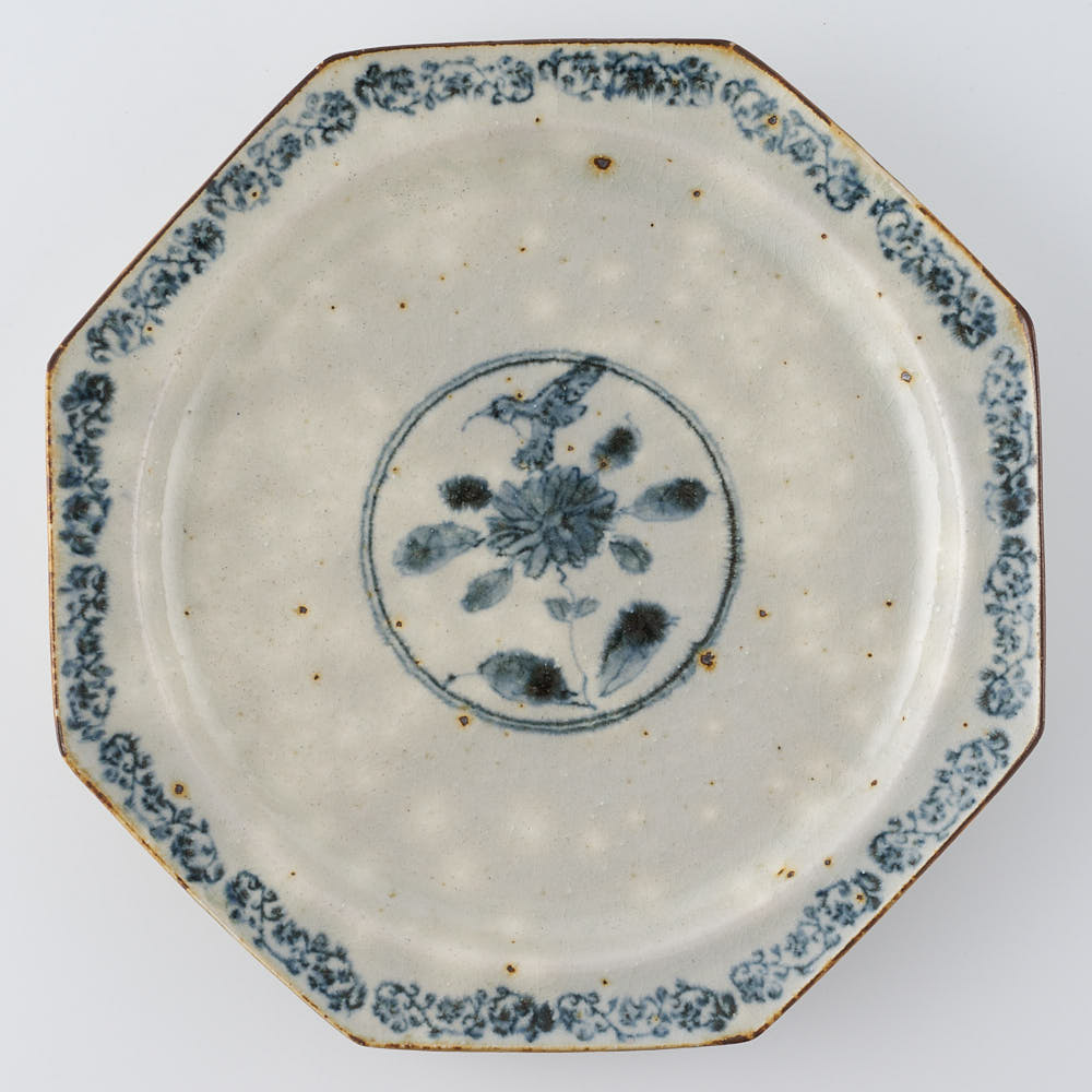 作家　市野吉記　安南手　八角皿　9