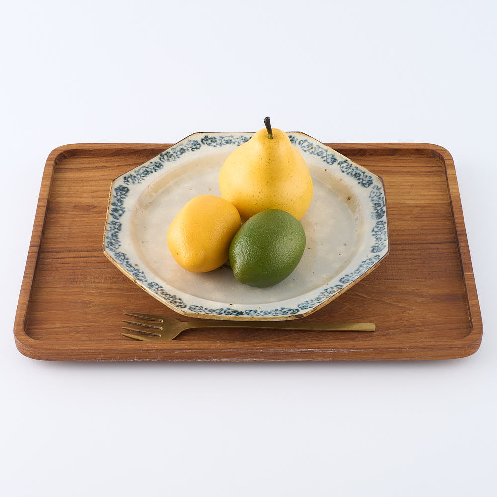 作家　市野吉記　安南手　八角皿　9