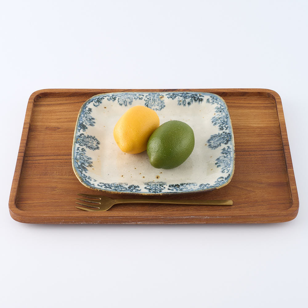 作家　市野吉記　安南手　四方皿　11